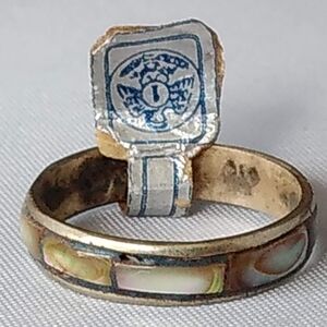 Vintage Mexican Sterling Silver with Inlaid Abalone Accents - Eagle 1 Size 5